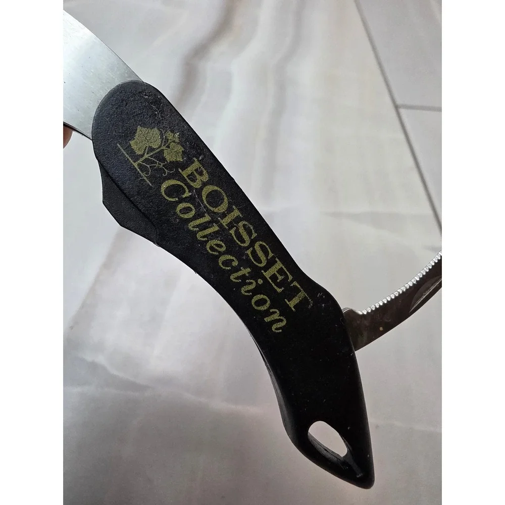 Boisset Collection Waiters Corkscrew Wine Opener Foil Cutter‎ Black Silver A6
